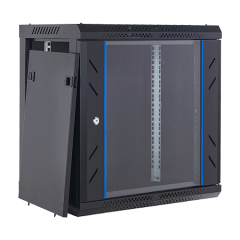 Rack perete 12U 19' 600x450, capacitate incarcare 60 Kg, negru - ASYTECH Networking ASY-12U-6045WL - imagine 3