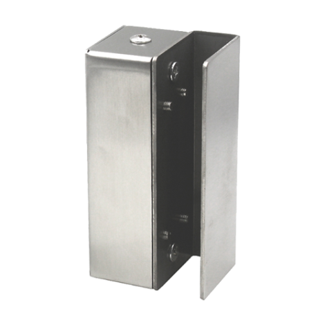 Suport din otel inox pt. montaj bolt CSL-39/40 in podea la usi din sticla CSL-U - imagine 2