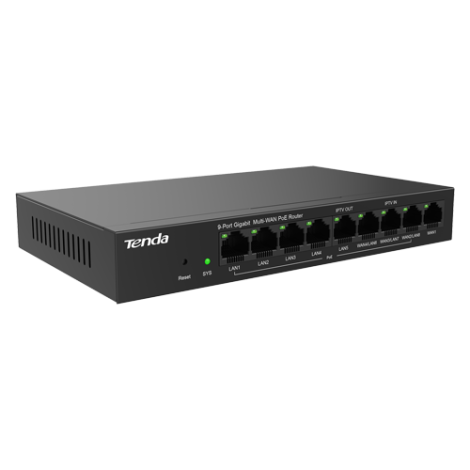 Router 8 porturi PoE+, 1 port WAN, Gigabit, Web Management - TENDA TND-G0-8G-POE - imagine 3