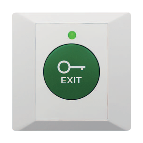 Buton de iesire din plastic, profil ingust, LED, buzzer CSB-86G-LED