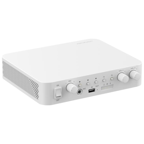 Amplificator IP doua zone, 80W, Alarma, USB, Bluetooth - HIKVISION DS-QAE1A80G1-VB - imagine 2