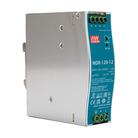 Sursa de alimentare in comutatie, 12V / 10A, sina DIN - MEAN WELL NDR-120-12