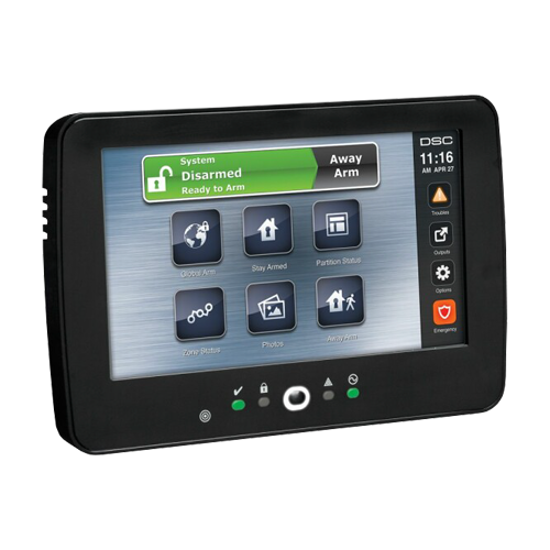 Tastatura touch screen color 7', 128 zone, cititor proximitate, negru, EN/RO, SERIA NEO - DSC HS2TCHPBLKEE1