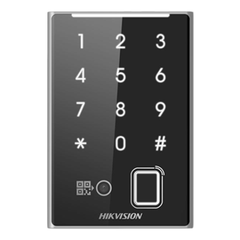 Cititor de proximitate MIFAR, amprenta, cod QR, Wiegand, RS-485, tastatura integrata -HIKVISION DS-K1109DKFB-QR - imagine 2