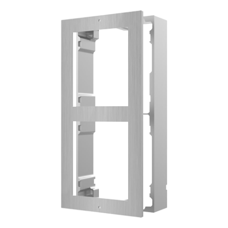 Rama montaj aparent din otel inoxidabil, 2 module, pentru Interfon modular - HIKVISION DS-KD-ACW2-S
