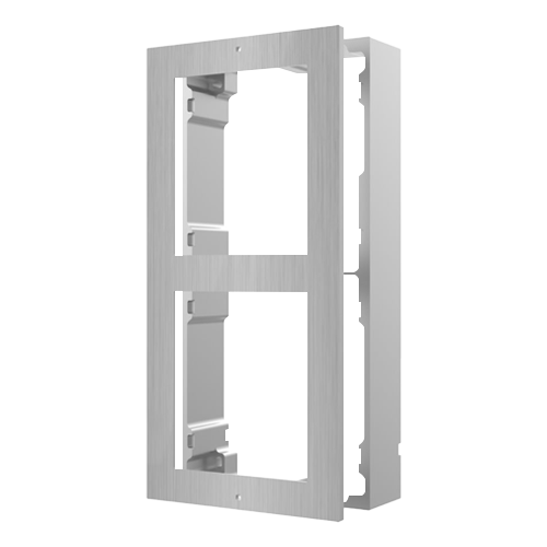 Rama montaj aparent din otel inoxidabil, 2 module, pentru Interfon modular - HIKVISION DS-KD-ACW2-S