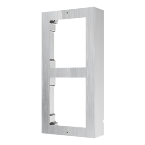 Rama montaj aparent din otel inoxidabil, 2 module, pentru Interfon modular - HIKVISION DS-KD-ACW2-S - imagine 2