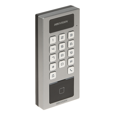 Terminal control acces si interfon cu tastatura, cititor card, Bluetooth, Wi-Fi, Alarma - HIKVISION DS-K1T502DBWX - imagine 2