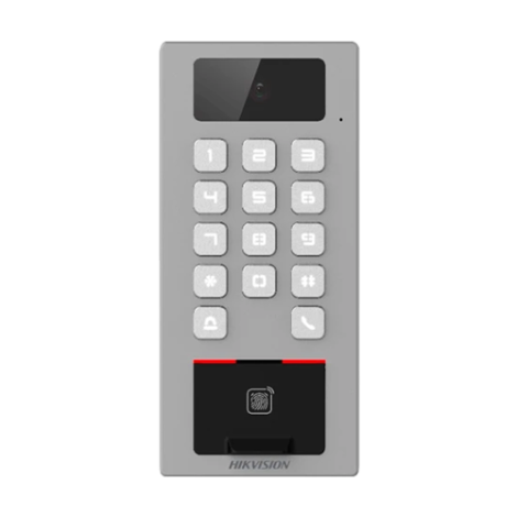 Terminal control acces si Video-interfon, tastatura, card, Bluetooth, Wi-Fi, Alarma - HIKVISION DS-K1T502DBFWX-C