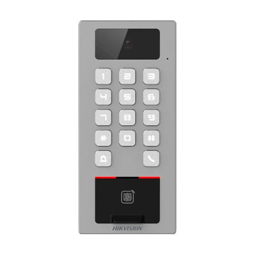 Terminal control acces si Video-interfon, tastatura, card, Bluetooth, Wi-Fi, Alarma - HIKVISION DS-K1T502DBFWX-C