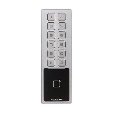 Terminal control acces cu tastatura, card M1, Bluetooth, Wi-Fi, Alarma - HIKVISION DS-K1T805MBWX