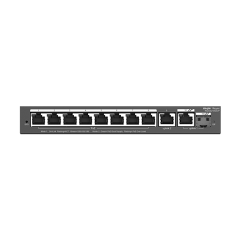 Switch 8 porturi PoE, 1 port RJ45, 1 port SFP, Gigabit, Cloud Management - Ruijie RG-ES210GS-P