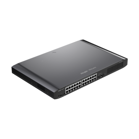 Switch 24 porturi PoE, 2 porturi SFP, Gigabit, Cloud Management - Ruijie RG-ES226GC-P - imagine 2