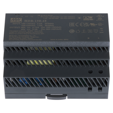 Sursa alimentare 48V DC, 3.2A, 150W, montaj sina DIN - HIKVISION DS-KAW150-4N - imagine 4