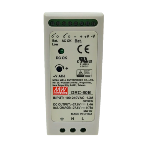 Sursa de alimentare in comutatie, 27.6V / 1.4A + 0.75A, sina DIN, backup - MEAN WELL DRC-60B - imagine 2