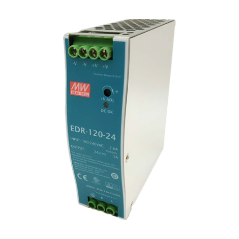 Sursa de alimentare in comutatie, 24V / 5A, sina DIN - MEAN WELL EDR-120-24 - imagine 2