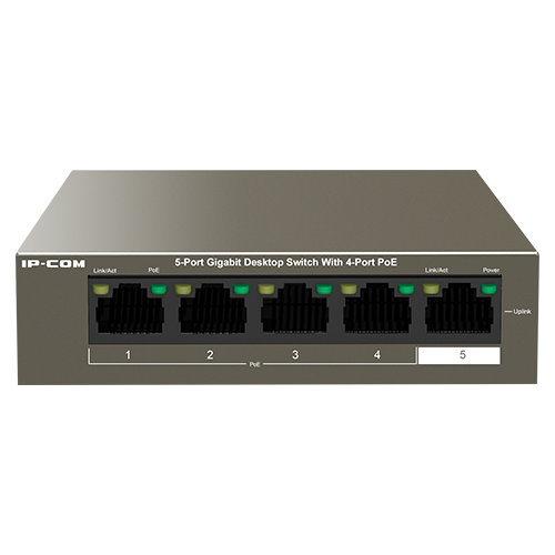 Switch 4 porturi Gigabit PoE, 1 port RJ45 Gigabit - IP-COM G1105P-4-63W