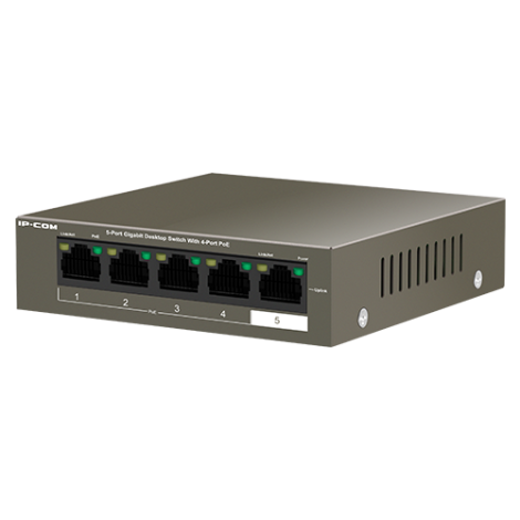 Switch 4 porturi Gigabit PoE, 1 port RJ45 Gigabit - IP-COM G1105P-4-63W - imagine 3