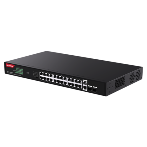 Switch 24 porturi Gigabit PoE, 2 x RJ45 Uplink Gigabit, 2 x SFP Gigabit, 1U - IP-COM G1128P-24-410W - imagine 2