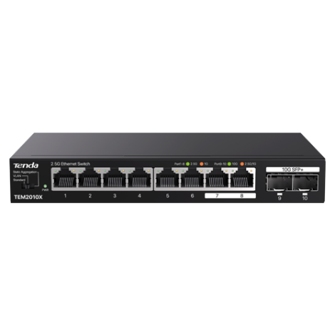 Switch 8 x RJ45 2.5G, 2 x SFP+ 10G - TENDA TND-TEM2010X