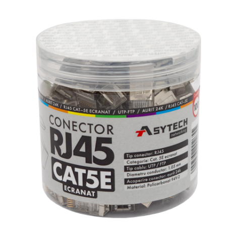 Mufa RJ-45 FTP Cat.5e, ecranata (100 buc) RJ45M-CAT5E-JAR