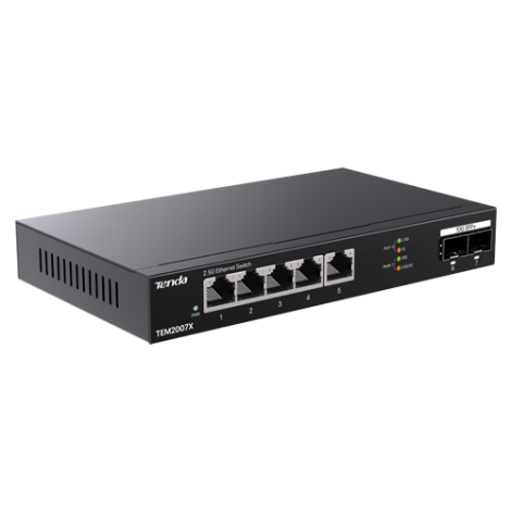 Switch 5 x RJ45 2.5G, 2 x SFP+ 10G - TENDA TND-TEM2007X - imagine 2