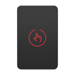 Buton de iesire Touch, plastic negru, montaj aparent, 12-24 Vcc, NO-NC-COM, LED, 86 x 55 mm CSB-86-P2