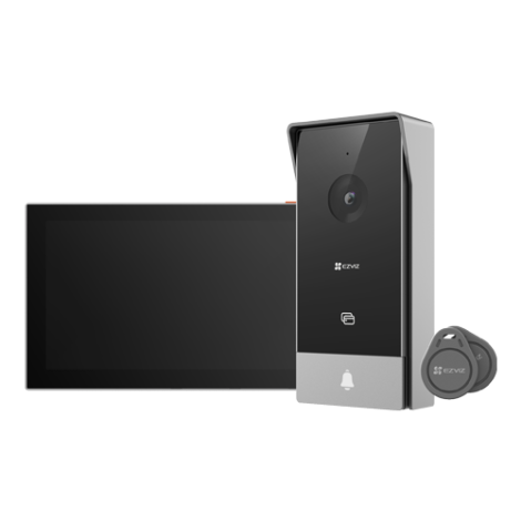 Kit video-interfon, monitor tactil 7 inch, 2 fire, camera 2MP, IR 5m, SDcard, Wi-Fi6 - EZVIZ CS-HP5-2MP - imagine 2