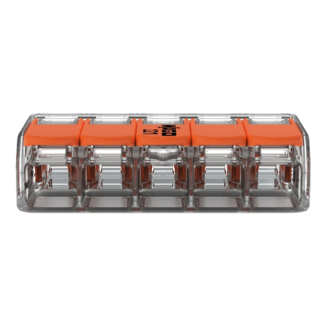 Conector derivatie 5 fire, max. 4 mmÂ² (25 buc.) - WAGO 221-415 - imagine 3