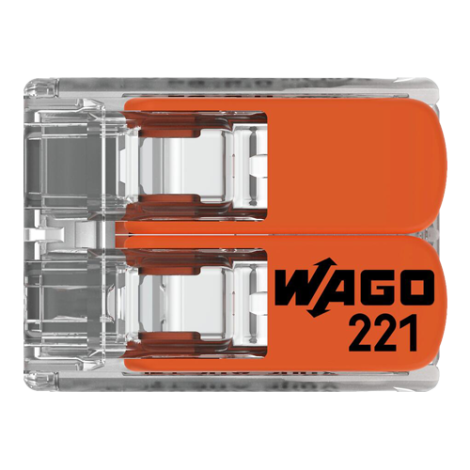 Conector derivatie 2 fire, max. 6 mmÂ² (50 buc.) - WAGO 221-612 - imagine 3