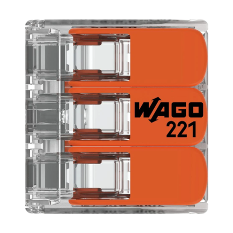 Conector derivatie 3 fire, max. 6 mmÂ² (30 buc.) - WAGO 221-613 - imagine 3