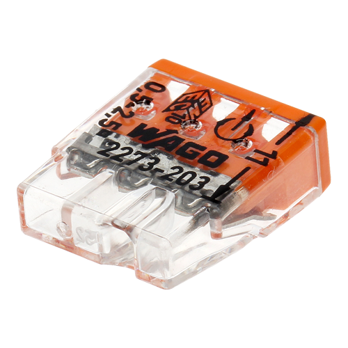 Conector compact de imbinare, 3 fire, max. 2.5 mmÂ² (100 buc.) - WAGO 2273-203
