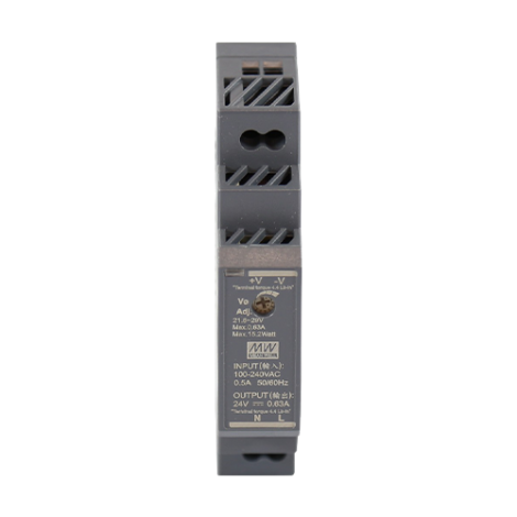 Sursa de alimentare in comutatie, 24V / 0.63A, sina DIN - MEAN WE HDR-15-24 - imagine 2