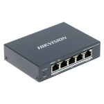 Switch 4 porturi PoE Gigabit, 1 port Hi-PoE, 1 port uplink 1G - HIKVISION DS-3E0505HP-E