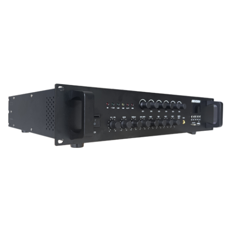 Amplificator Analog, 240W, 6 zone, 2xAUX, EMC IN, 2xMic, Bluetooth, USB, SD Card, MP3 - HIKVISION DS-QAE0A240G1-VB6 - imagine 2
