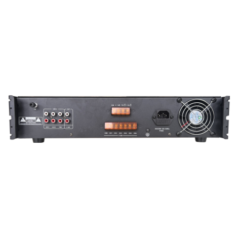Amplificator Analog, 120W, 6 zone, 2xAUX, EMC IN, 2xMic, Bluetooth, USB, SD Card, MP3 - HIKVISION DS-QAE0A120G1-VB6 - imagine 3