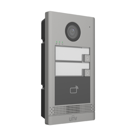 Post exterior videointerfon TCP/IP pentru 2 familii, IR, IK08 - UNV OEU-202S-HMK2 - imagine 2