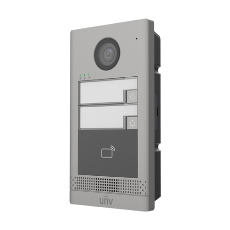 Post exterior videointerfon TCP/IP pentru 2 familii, IR, IK08 - UNV OEU-202S-HMK2 - imagine 3
