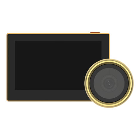 Vizor electronic smart, Wi-Fi, FullHD 1080P, monitor 4.3 inch, acumulator 2200mAh, Auriu - EZVIZ CS-HP2-Golden