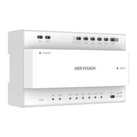 Distribuitor Video/Audio 2 fire pentru 6 posturi - HIKVISION DS-KAD706Y