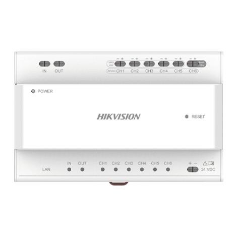 Distribuitor Video/Audio 2 fire pentru 6 posturi - HIKVISION DS-KAD706Y - imagine 2