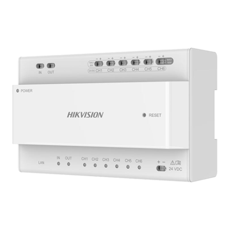 Distribuitor Video/Audio 2 fire pentru 6 posturi - HIKVISION DS-KAD706Y - imagine 3