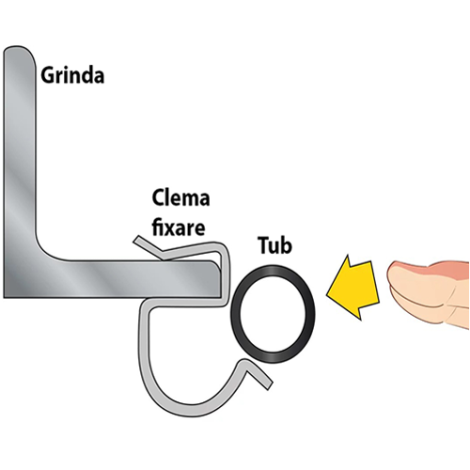 Clema fixare tub pe grinda Ã19-24 MM, grosime grinda 7,2-12 MM CC (100 buc.) - CELO 91224CC - imagine 2