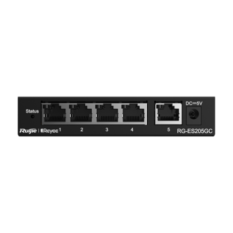 Switch 5 porturi RJ45 Gigabit, L2 Cloud Management - Ruijie RG-ES205GC - imagine 2