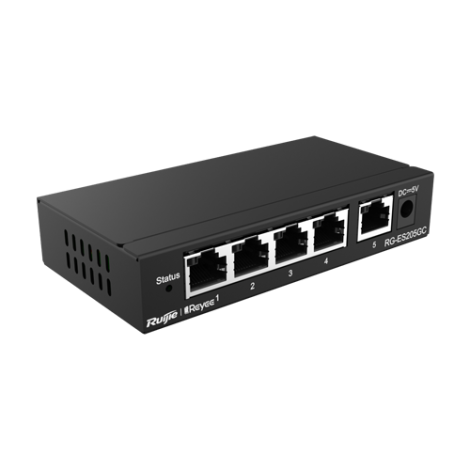 Switch 5 porturi RJ45 Gigabit, L2 Cloud Management - Ruijie RG-ES205GC - imagine 4