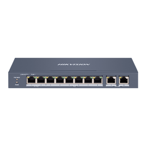 Switch 8 porturi 100 Mbps, PoE at/bf/bt, Smart Management - HIKVISION DS-3E1310HP-EI