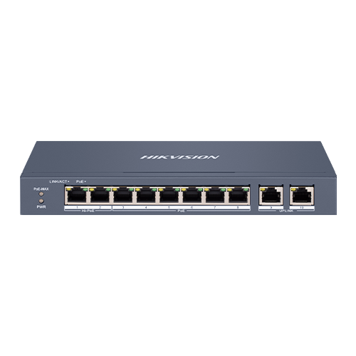 Switch 8 porturi 100 Mbps, PoE at/bf/bt, Smart Management - HIKVISION DS-3E1310HP-EI