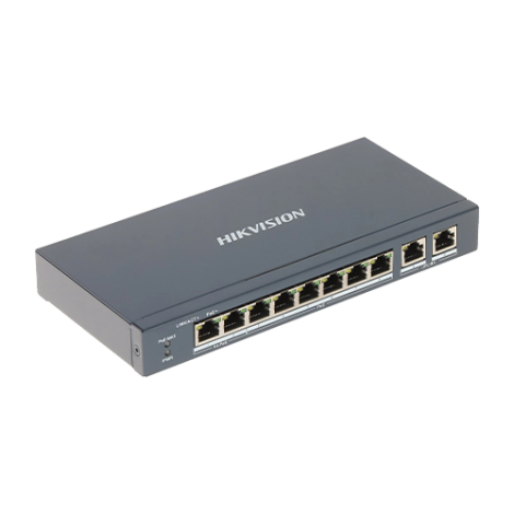 Switch 8 porturi 100 Mbps, PoE at/bf/bt, Smart Management - HIKVISION DS-3E1310HP-EI - imagine 2