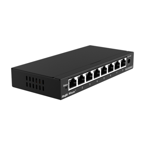 Switch 8 porturi RJ45 Gigabit, L2 Cloud Management - Ruijie RG-ES208GC - imagine 2