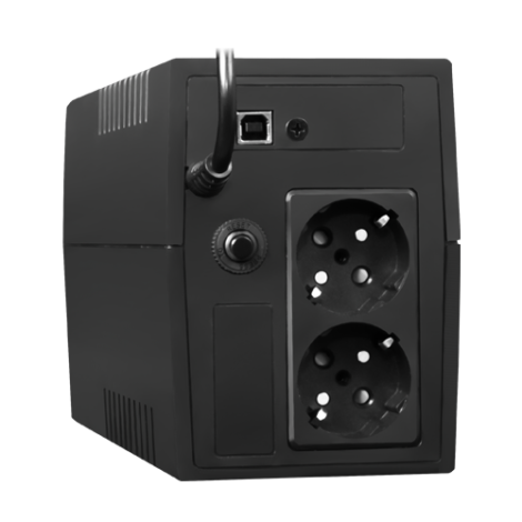 UPS TSY Power, 600VA/360W, LED, AVR-Repornire automata, Management, 2 x Schuko, 2 x RJ45, 1 X USB type B TSY-MP-0K6-LED - imagine 2